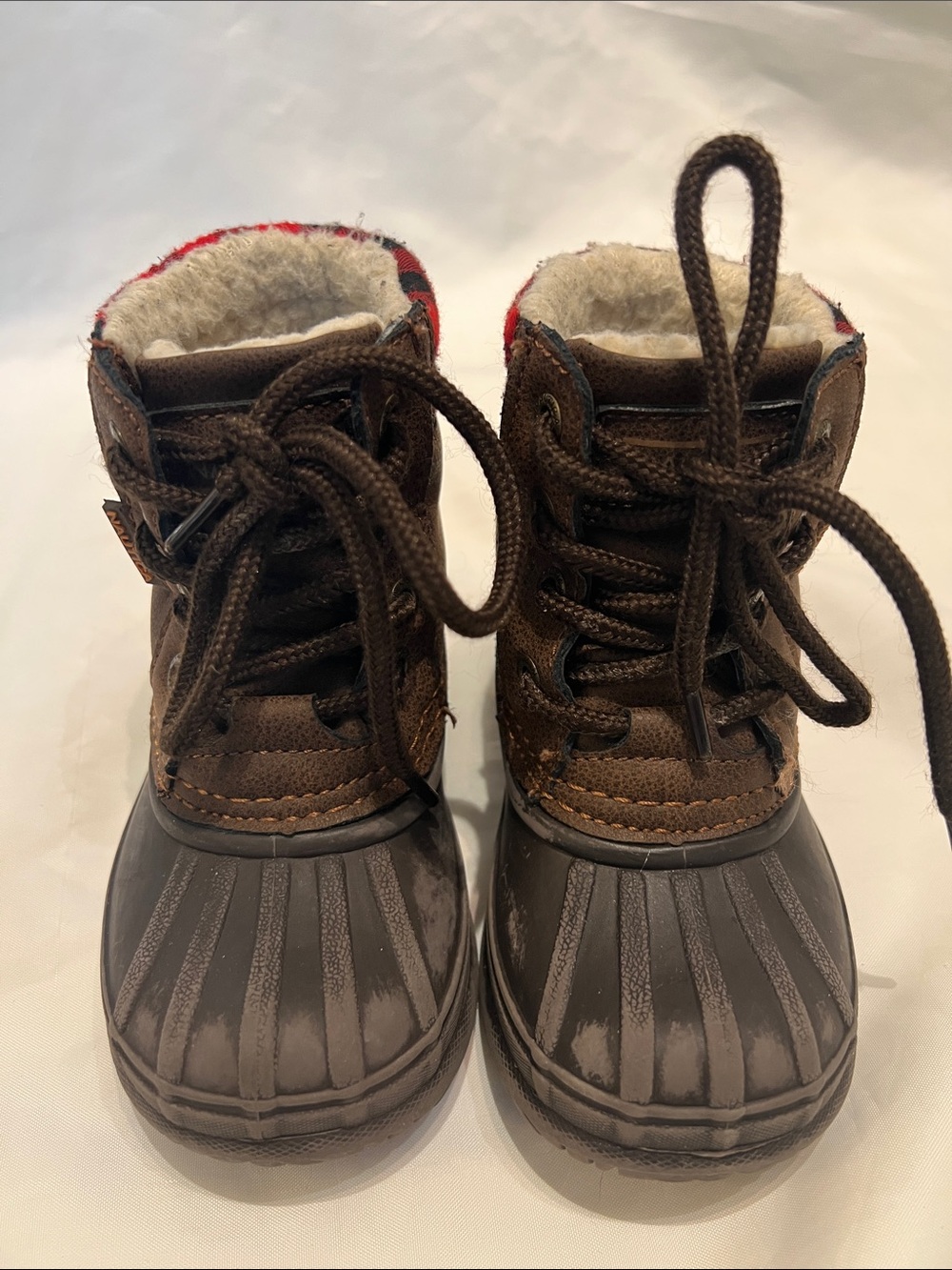 “Bundle 10/$13” Nautica toddler size 7 Brown Winter Duck Boots Sherpa Lining